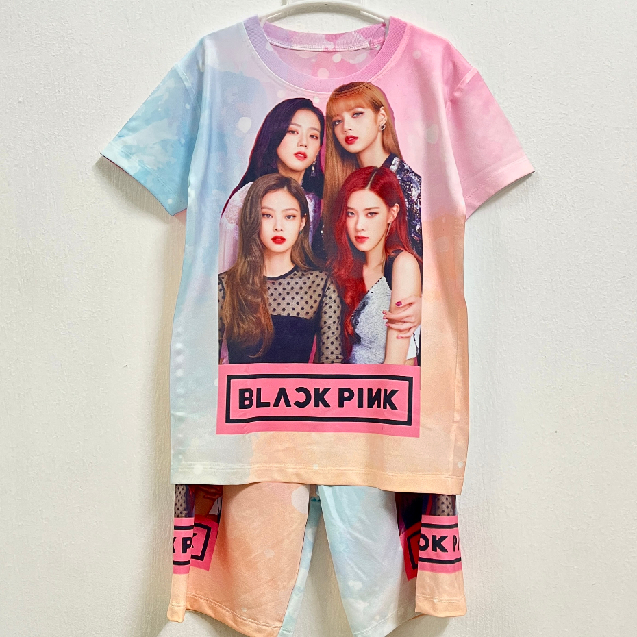 Đồ bộ thun lạnh cho bé gái Blackpink, nhóm nhạc nữ Black Pink, thấm hút mồ hôi size từ 10kg đến 60kg
