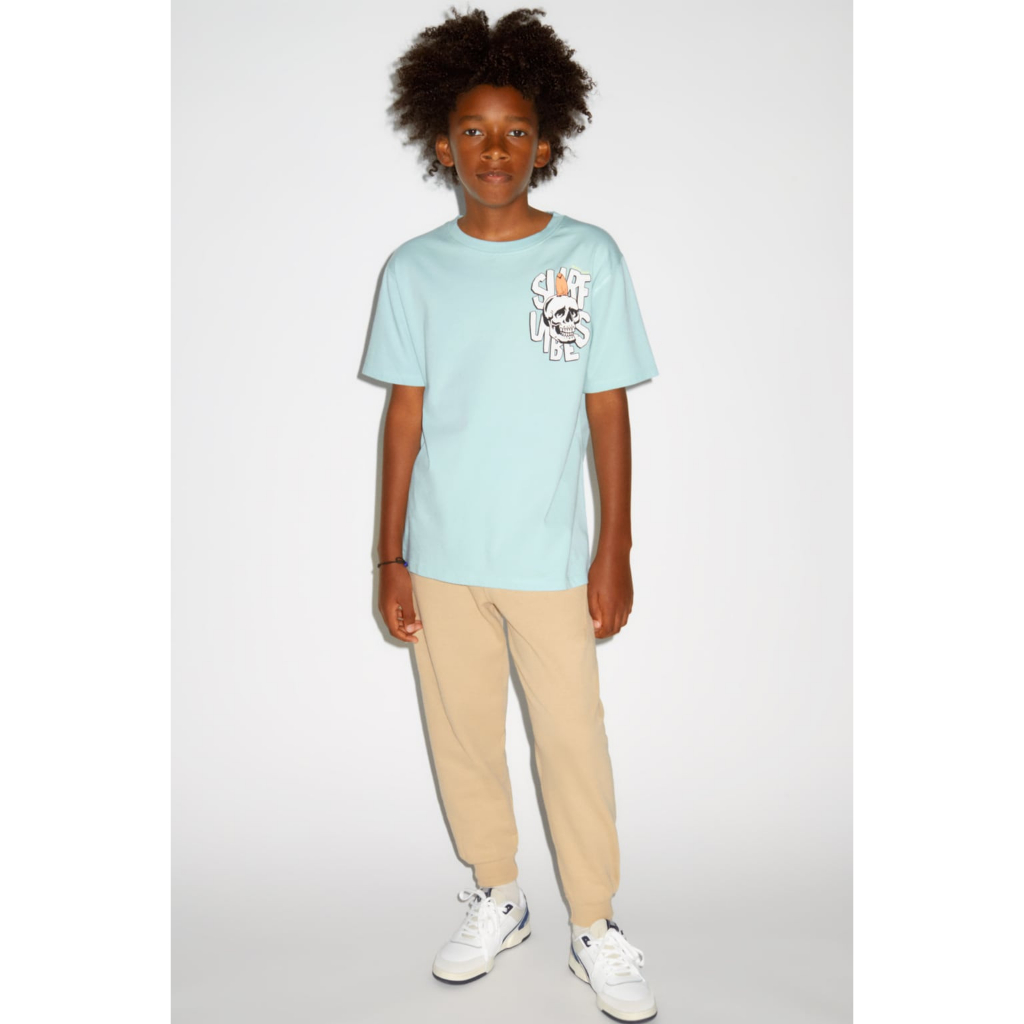 ÁO THUN NGẮN TAY BÉ TRAI - ZARA KIDS- MÀU XANH MINT, MÀU VÀNG