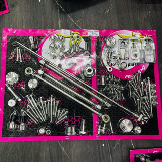 Bộ ốc salaya full xe cho Super Dream đùm gác chân dài