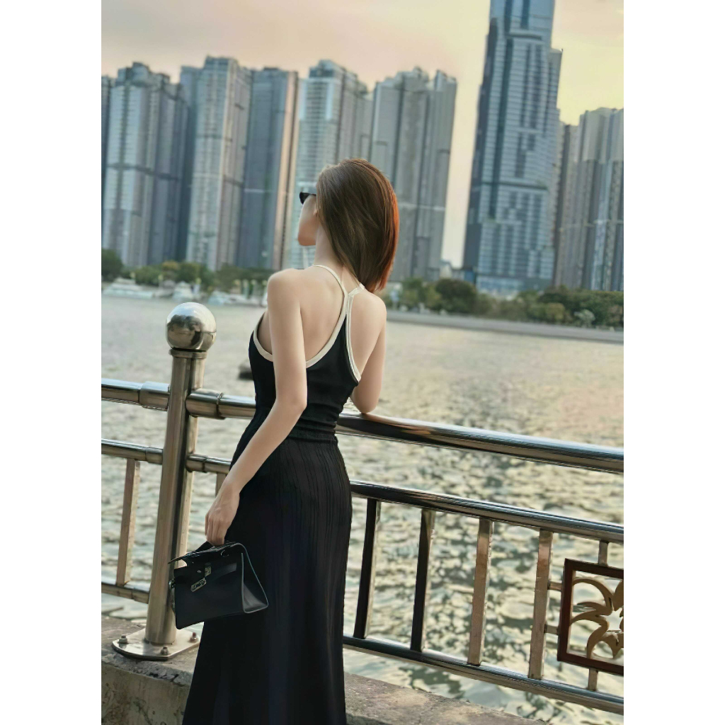 Đầm Body 2 Dây kèm mút ngực, chất thun gân co giãn thoải mái, Freesize 40-60kg | BigBuy360 - bigbuy360.vn