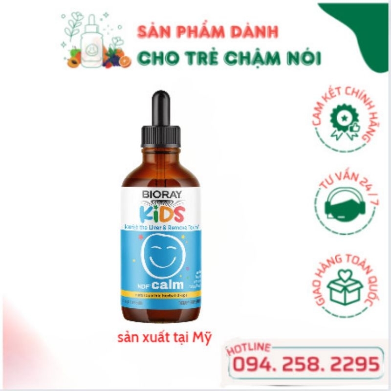 NDF Calm Bioray kids ⚡ CAO CẤP ⚡ Siro giảm tăng động, cân bằng cảm xúc, giúp bé ngủ ngon giấc ( dung tích 120ml )