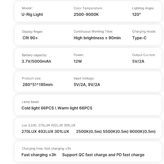ULANZI U-RIG LIGHT TWO-HANDED - Khung Đèn LED Cầm Tay Dành Cho Điện Thoại, Kèm Remote Bluetooth - Hàng Chính Hãng