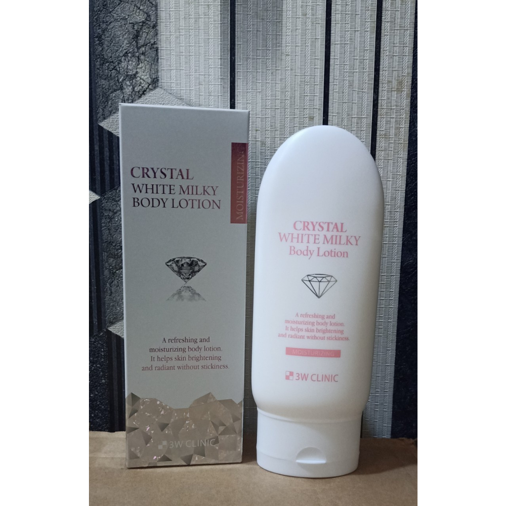 Kem dưỡng thể trắng da nâng tone Body Crystal White Milk Lotion 3W Clinic Hàn Quốc 150g