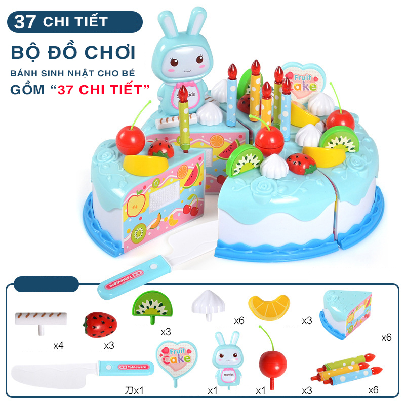 Đồ Chơi Cắt Bánh Sinh Nhật 37 Chi Tiết Vui Nhộn Cho Bé