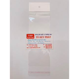 Opp size 7x18cm màng ngọc trắng sữa - túi dán miệng có lỗ treo
