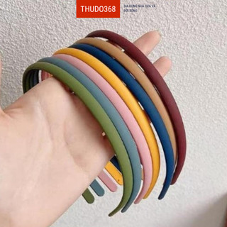 Băng đô - cài tóc bản to trơn nhám 0.8CM