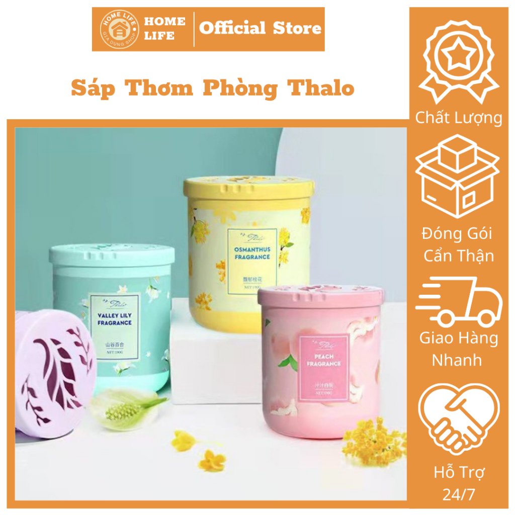 Sáp Thơm Phòng Thalo Lifehome, Sáp Khử Mùi Phòng, Xe ô tô, Toilet, Tủ Quần Áo Nội Địa Trung Mùi Hương Tự Nhiên