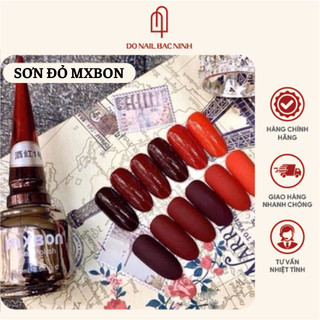 Sơn gel đỏ MXBON chính hãng, sơn đỏ đô, đỏ rượu MXBON chuẩn loại 1 (bán lẻ chai) - chai 15ml
