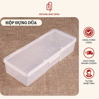 Hộp nhựa đựng dụng cụ làm nail chuyên dụng - có nắp đậy chắc chắn