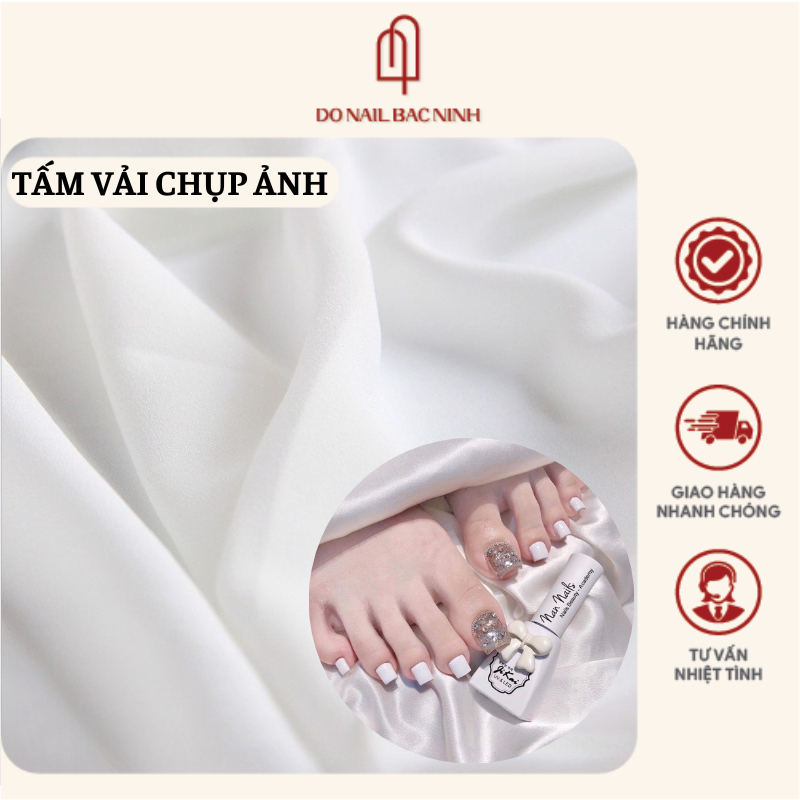 Tấm vải trắng hàng cao cấp dùng chụp ảnh mẫu nail , phụ kiện chụp ảnh siêu hot