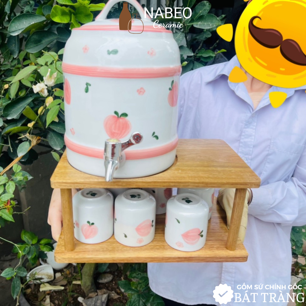 Khay Gỗ Cho Bình Nước & Cốc, Khay Gỗ Tự Lắp Ráp Đơn Giản