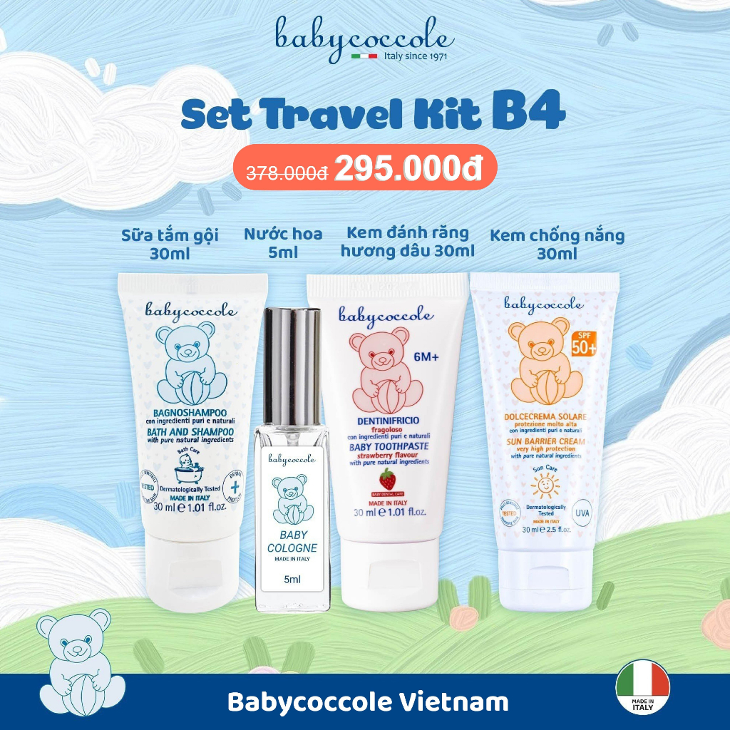 Travel Kit bộ chăm sóc cá nhân & du lịch cho bé Babycoccocle 0M+