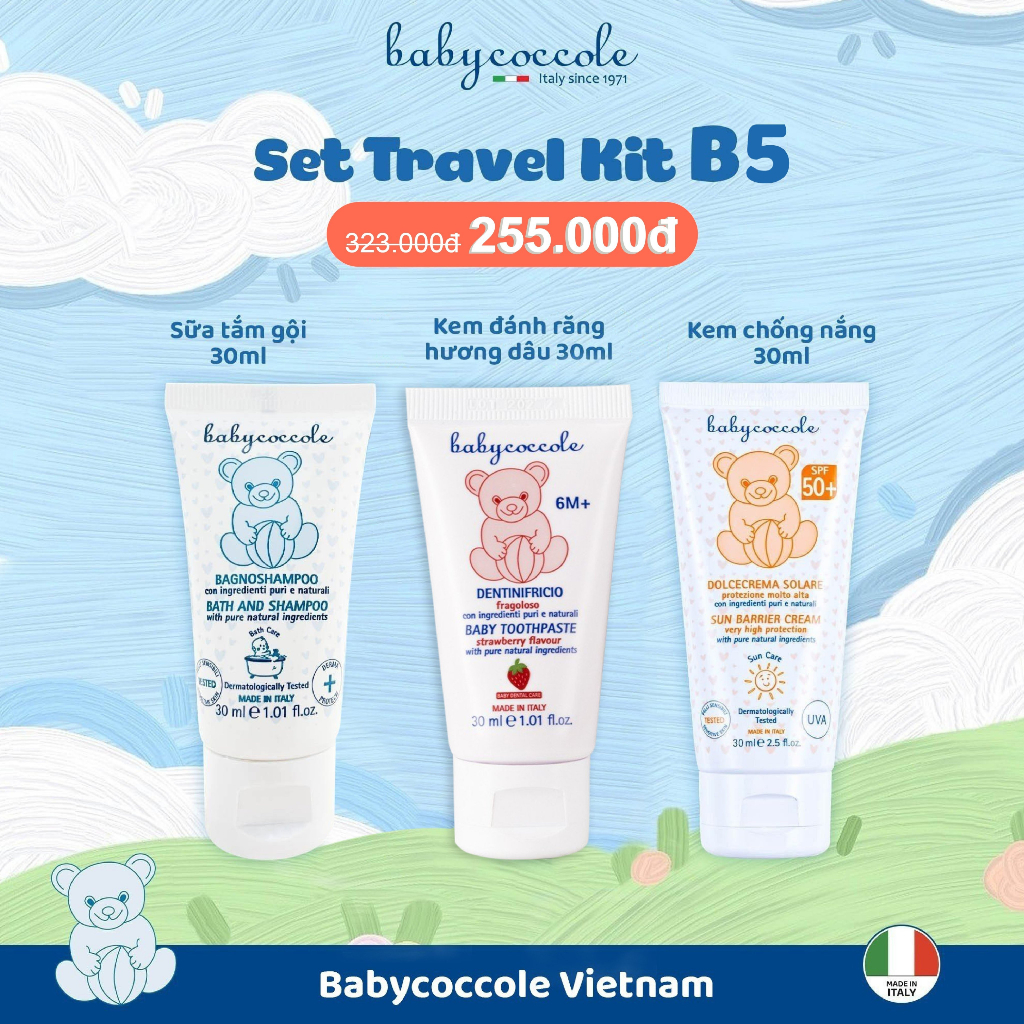 Travel Kit bộ chăm sóc cá nhân & du lịch cho bé Babycoccocle 0M+