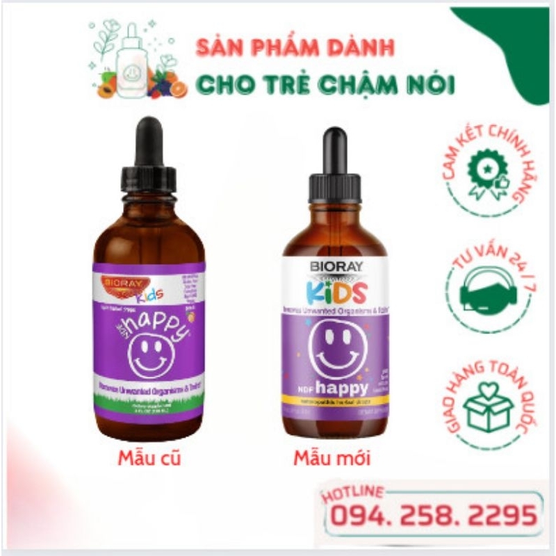 NDF Happy Bioray Kids ⚡ CAM KẾT CHÍNH HÃNG ⚡ Siro giảm cơn cáu giận, cân bằng cảm xúc cải thiện giấc ngủ mỗi ngày