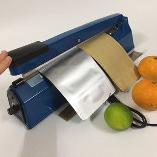 Máy hàn miệng túi dập tay, Impulse Sealer 30cm không kén túi hàn được túi zip dày 30cm tặng dây nhiệt
