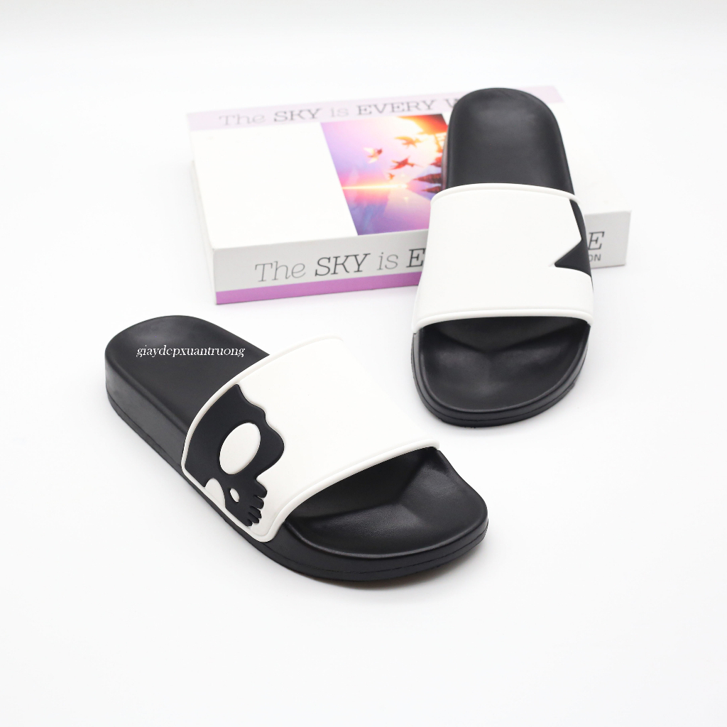 Dép quai ngang nam nữ Hydrogen họa tiết đầu lâu ngôi sao siêu hot cho các boy cháy phố