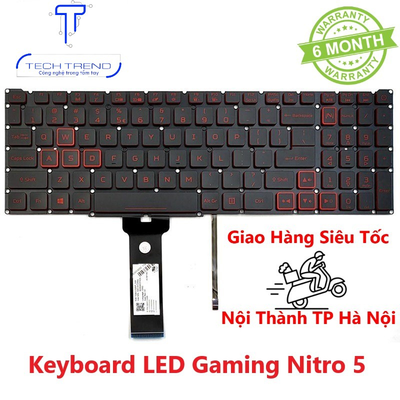 Bàn phím laptop Acer Aspire Nitro 5 AN515-43, AN515-51, AN515-52, AN515-53, AN515-54, AN515-55, AN51