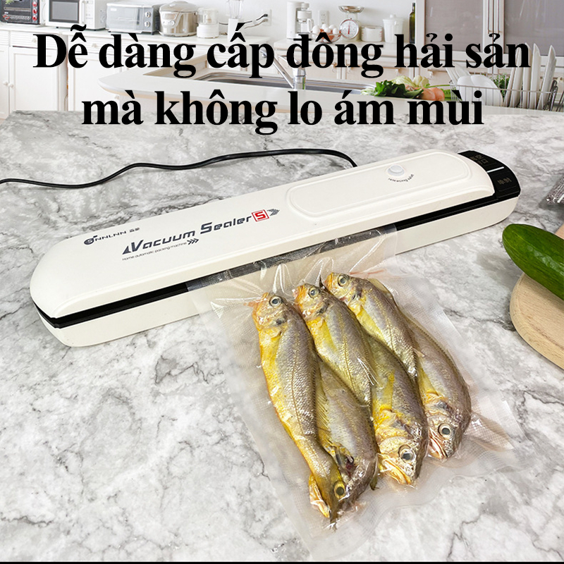 Máy Hút Chân Không Thực Phẩm Gia Đình Vacuum Sealer S Không Kén Túi Cao Cấp Máy Hàn Miệng Túi Mini Cầm Tay Lực Hút Mạnh