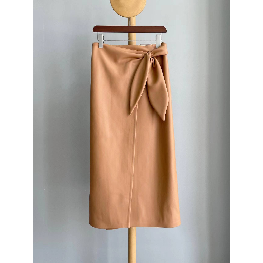 Chân váy công sở dáng bút chì buộc nơ eo dành cho nữ phong cách nhẹ nhàng Hàn Quốc