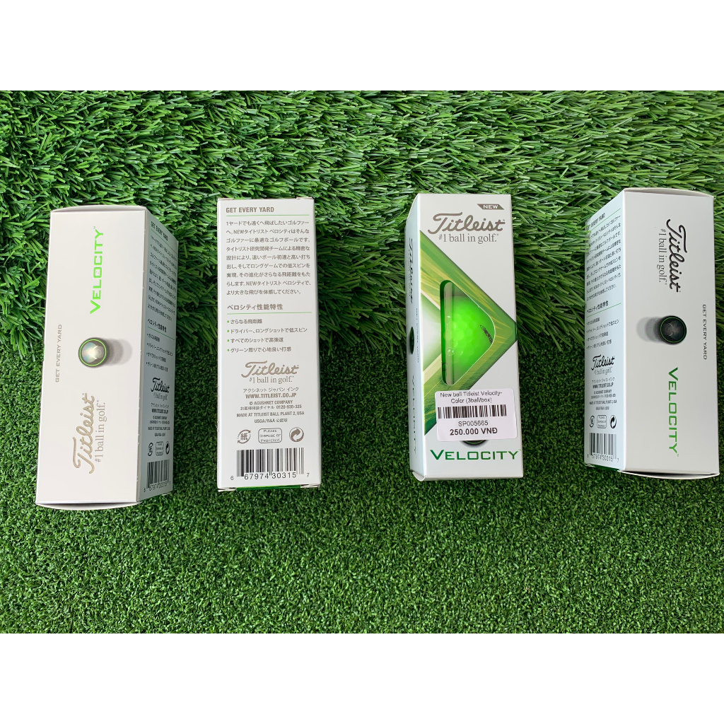 Ball Titleist Velocity Green - Bóng Titleist xanh- NEW- 5665
