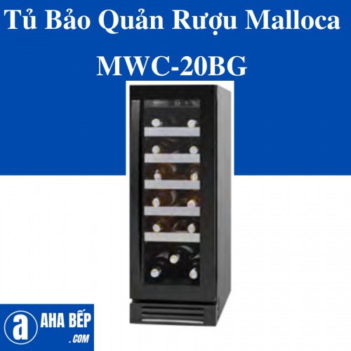 Tủ Bảo Quản Rượu Malloca MWC-20BG - Dung Tích 50L, Sức Chứa 20 Chai, Kính 3 Lớp Chống UV