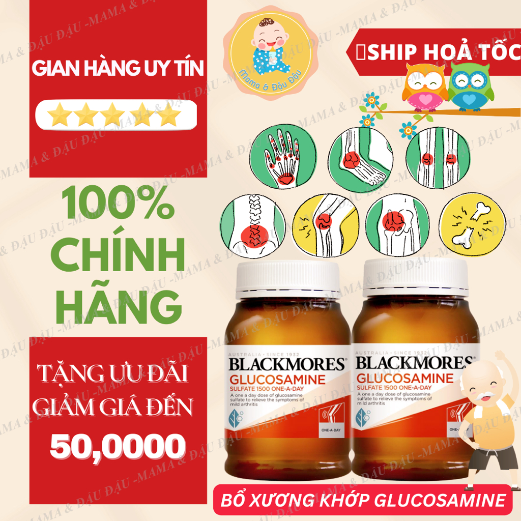 Viên uống bổ khớp GLUCOSAMINE BLACKMORES 180 viên