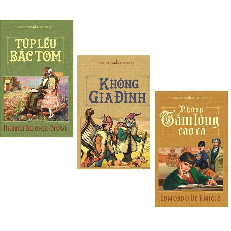 Sách - Combo 3 cuốn: Túp lều bác Tôm, Không gia đình, Những tấm lòng cao cả - ML