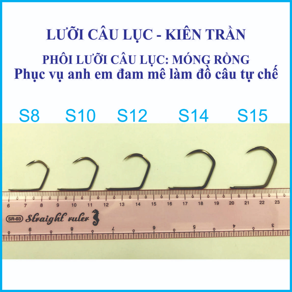 Phôi Lưỡi câu lục - Móng rồng - Bán theo bộ (Thép dây đàn Piano T9A)