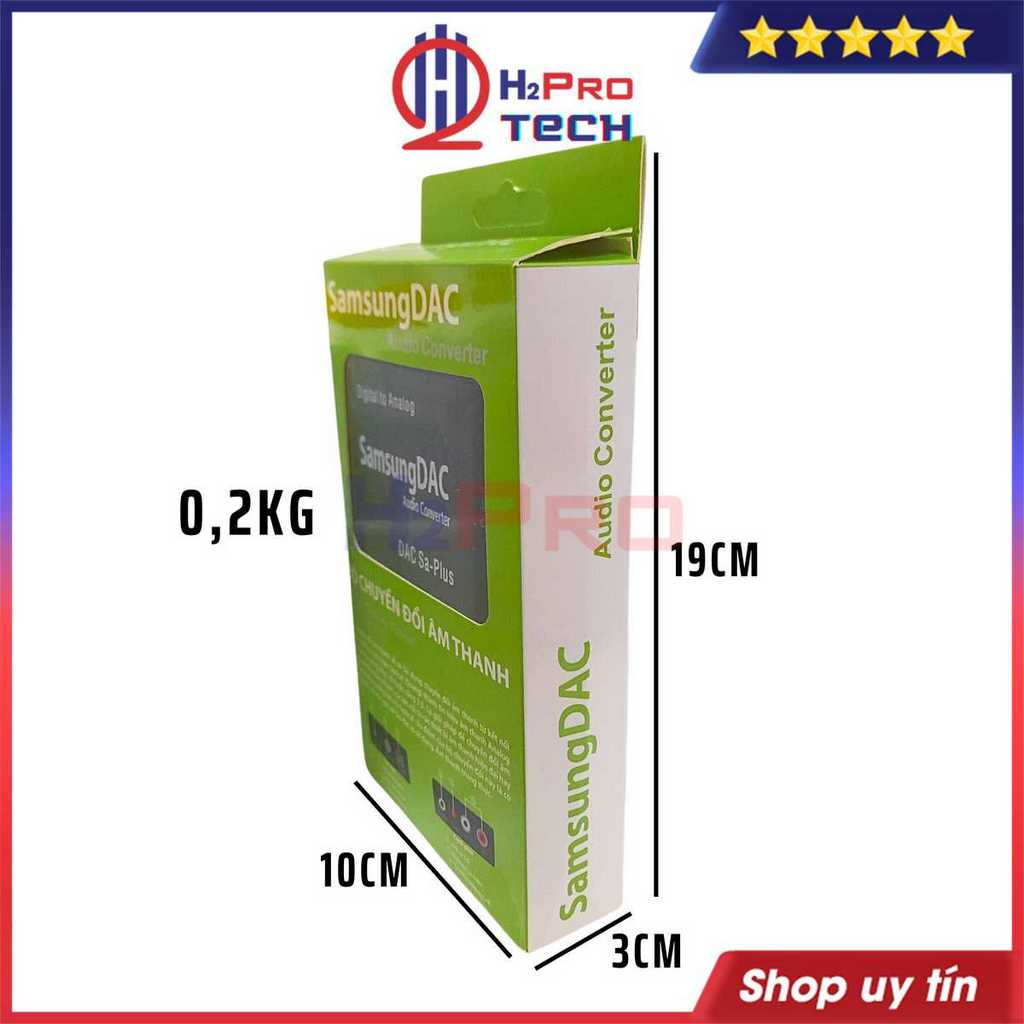 Bộ Chuyển Đổi Âm Thanh Từ Tivi Ra Loa SamsungDAC Sa-Plus Tiếng To - Chống Nhiễu, Tặng Dây Quang 1M - H2pro Tech
