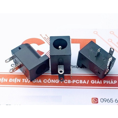 Jack nguon DC-005 DC5521 cái 5.5x2.1mm - Chân cong