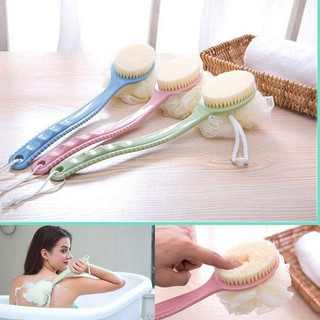 Cây tắm chà lưng "kèm bông tắm" 2in1