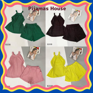 Set cổ yếm, bộ cộc đùi chất liệu thun gân co giãn - pijama house