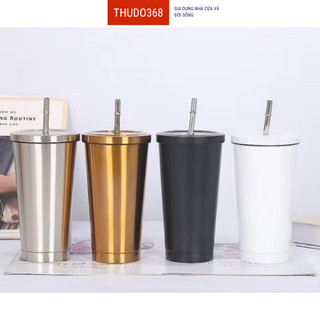 Ly giữ nhiệt Inox 304 dung tích 500ml nhiều màu tặng kèm ống hút và nhận khắc tên theo yêu cầu