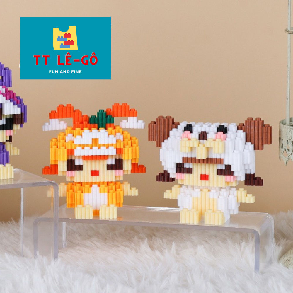 Đồ chơi Lắp ráp 12 con giáp,12 cung hoàng đạo mini, mô hình đồ chơi lắp ghép đáng yêu 3D