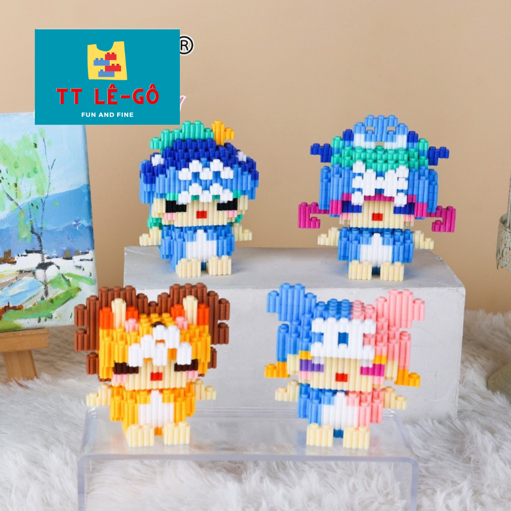 Đồ chơi Lắp ráp 12 con giáp,12 cung hoàng đạo mini, mô hình đồ chơi lắp ghép đáng yêu 3D