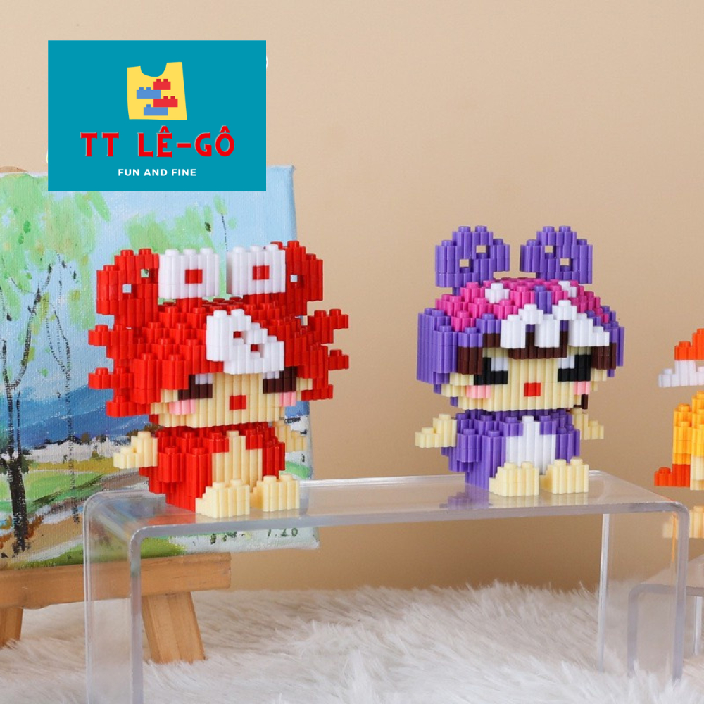 Đồ chơi Lắp ráp 12 con giáp,12 cung hoàng đạo mini, mô hình đồ chơi lắp ghép đáng yêu 3D
