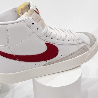 Giày n_ike blazer cổ cao vạch đỏ, mid 77 white red - giày sneaker nam nữ trắng đỏ cổ cao thể thao full box bill