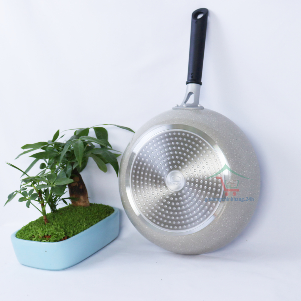 🌺CHẢO CHỐNG DÍNH LÒNG CẠN LOCKNLOCK BEET MARBLE FRYPAN - SIZE 24cm, 26cm, 28cm, 30cm - HÀNG CHÍNH HÃNG