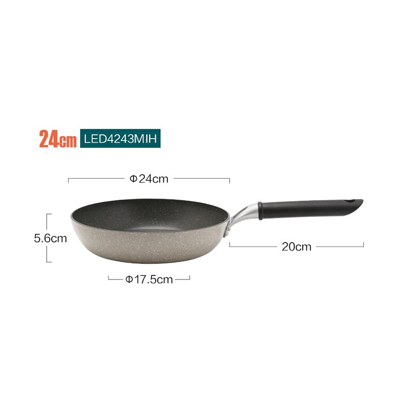 🌺CHẢO CHỐNG DÍNH LÒNG CẠN LOCKNLOCK BEET MARBLE FRYPAN - SIZE 24cm, 26cm, 28cm, 30cm - HÀNG CHÍNH HÃNG