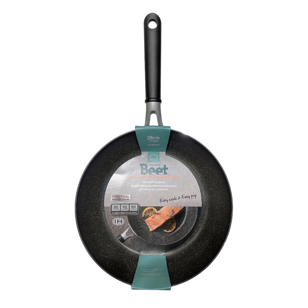🌺CHẢO CHỐNG DÍNH LÒNG CẠN LOCKNLOCK BEET MARBLE FRYPAN - SIZE 24cm, 26cm, 28cm, 30cm - HÀNG CHÍNH HÃNG