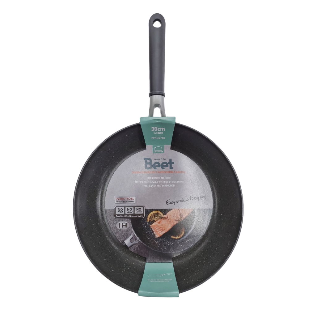 🌺CHẢO CHỐNG DÍNH LÒNG CẠN LOCKNLOCK BEET MARBLE FRYPAN - SIZE 24cm, 26cm, 28cm, 30cm - HÀNG CHÍNH HÃNG