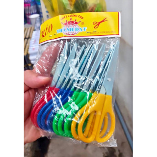 ( Túi 10 cây ) Kéo học sinh thủ công Thành Đạt - Mẫu 10cm
