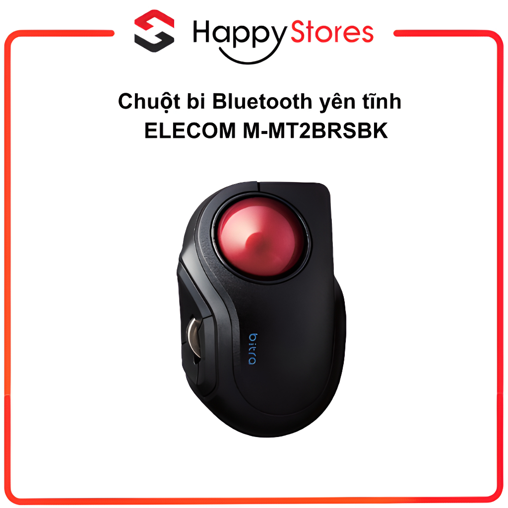 Chuột Bi Bluetooth Yên Tĩnh ELECOM M-MT2BRSBK Bảo Hành Chính Hãng 1 Năm