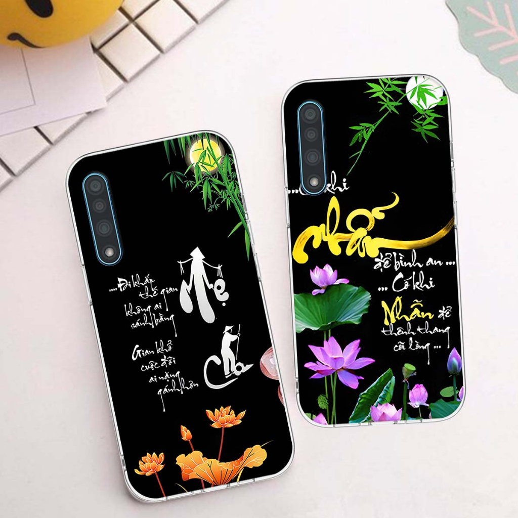 Ốp lưng Vsmart Live in hình thư pháp,tâm an vạn sự an giản dị