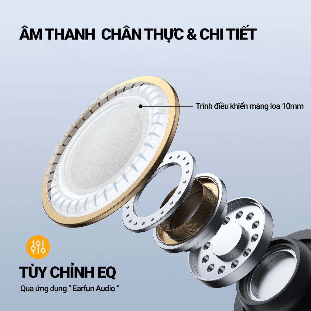 Tai nghe True Wireless EARFUN Air Pro SV, chống ồn ANC