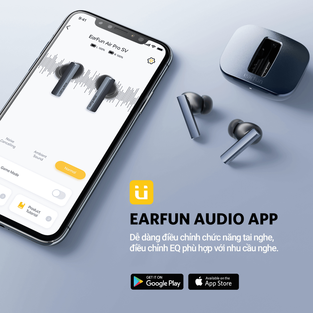 Tai nghe True Wireless EARFUN Air Pro SV, chống ồn ANC