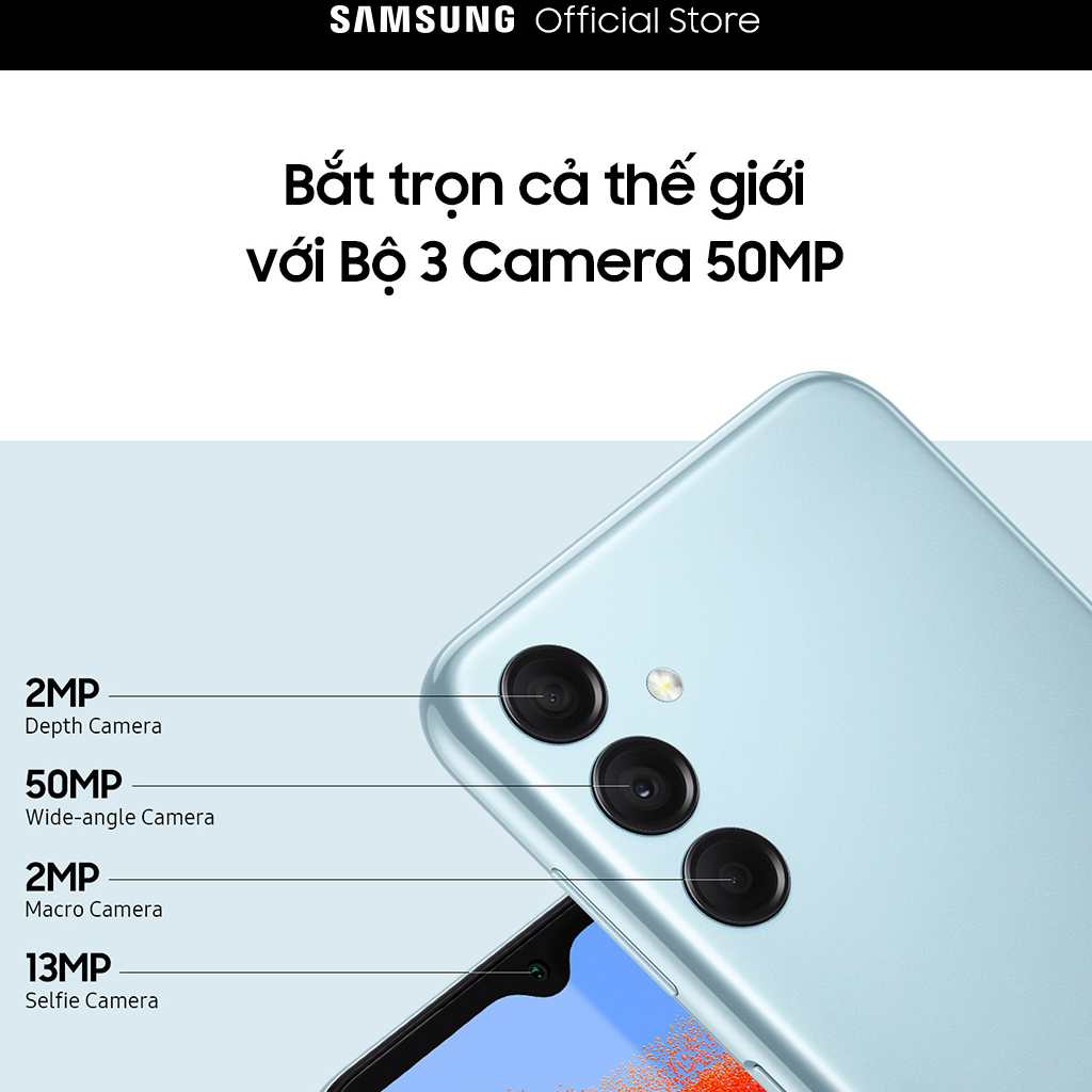 Điện thoại Samsung Galaxy M14 5G (4GB/128GB) - Kèm sạc 15W - Hàng Chính Hãng