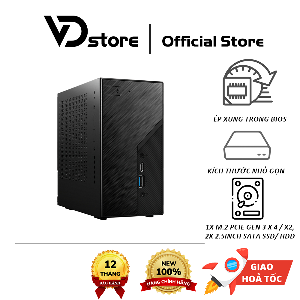 MINI PC ASROCK DESKMINI X300 X300/B/BB/BOX/US NEW BOX CHÍNH HÃNG - BAREBONE