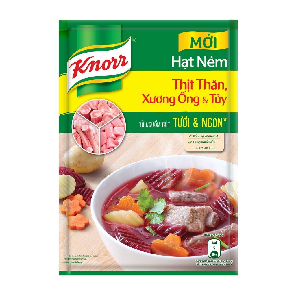 Hạt nêm Knorr thịt thăn xương ống và tuỷ 170Gr/400Gr/900Gr/1.8Kg