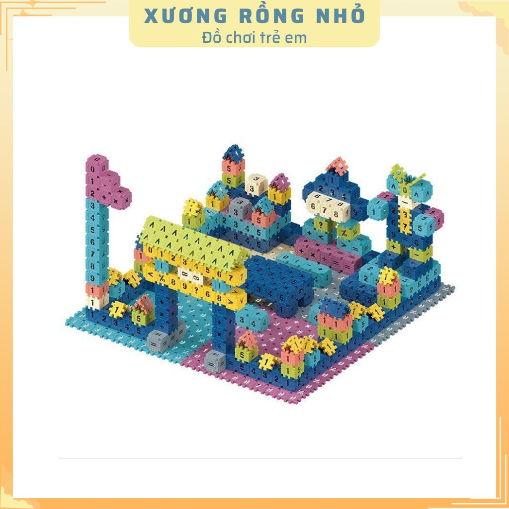 Đồ Chơi  Xếp Hình Lắp Ghép Hình Khối Nhiều Màu Nhiều Số 600 Chỉ Tiết Xương Rồng Nhỏ